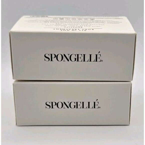 Set Of 2 Spongelle PEDI FREESIA PEAR Infused Bath Shower Exfoliates Feet Two - Picture 4 of 6
